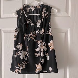 2/$18: Sleeveless Top with Tie Neck